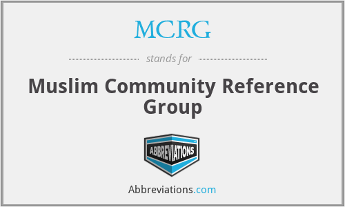 What is the abbreviation for muslim community reference group?